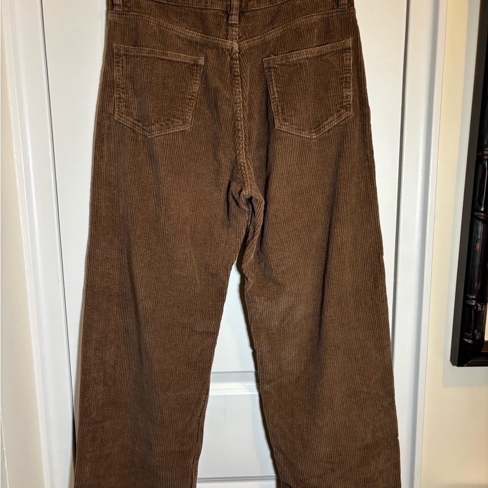 Motel Brown Corduroy Wide Leg Brown Size 31 EUC - Picture 6 of 12